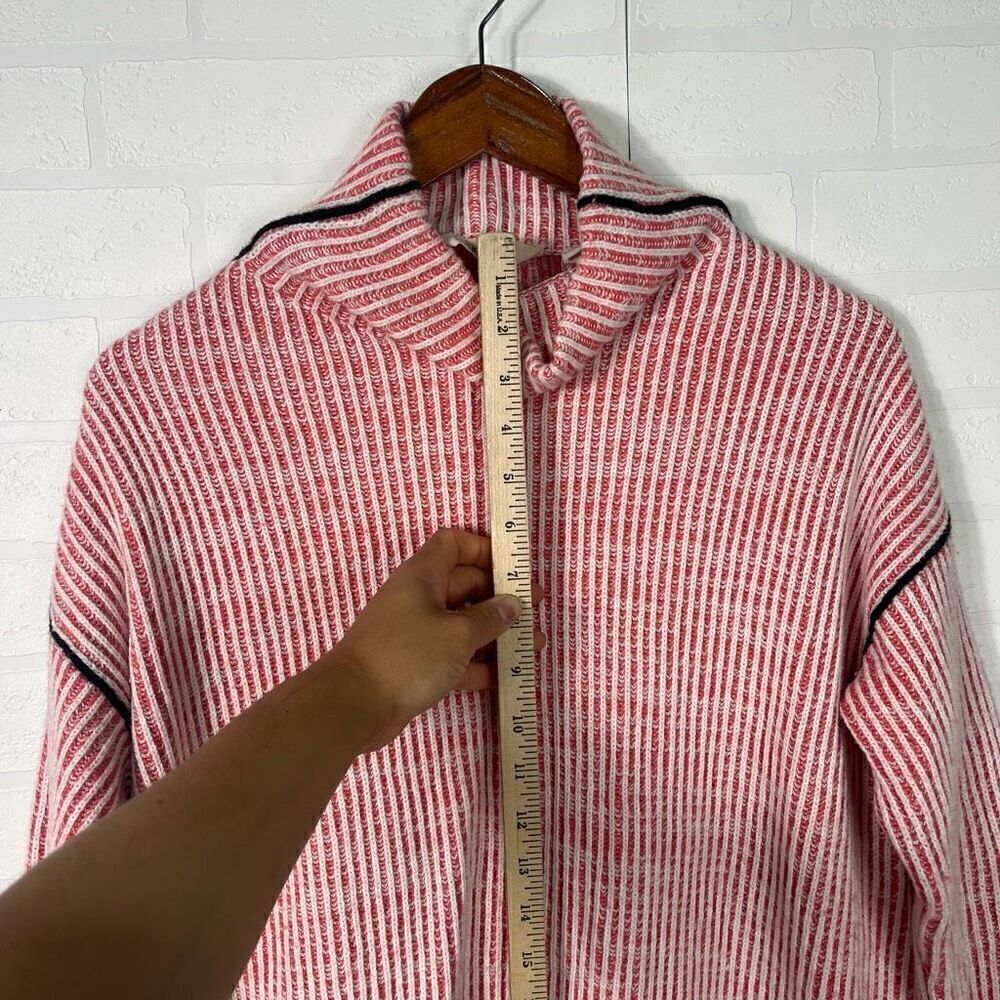 Soft Surroundings Funnel Neck Sweater Size Small Ribbed Chunky Knit - Picture 6 of 13